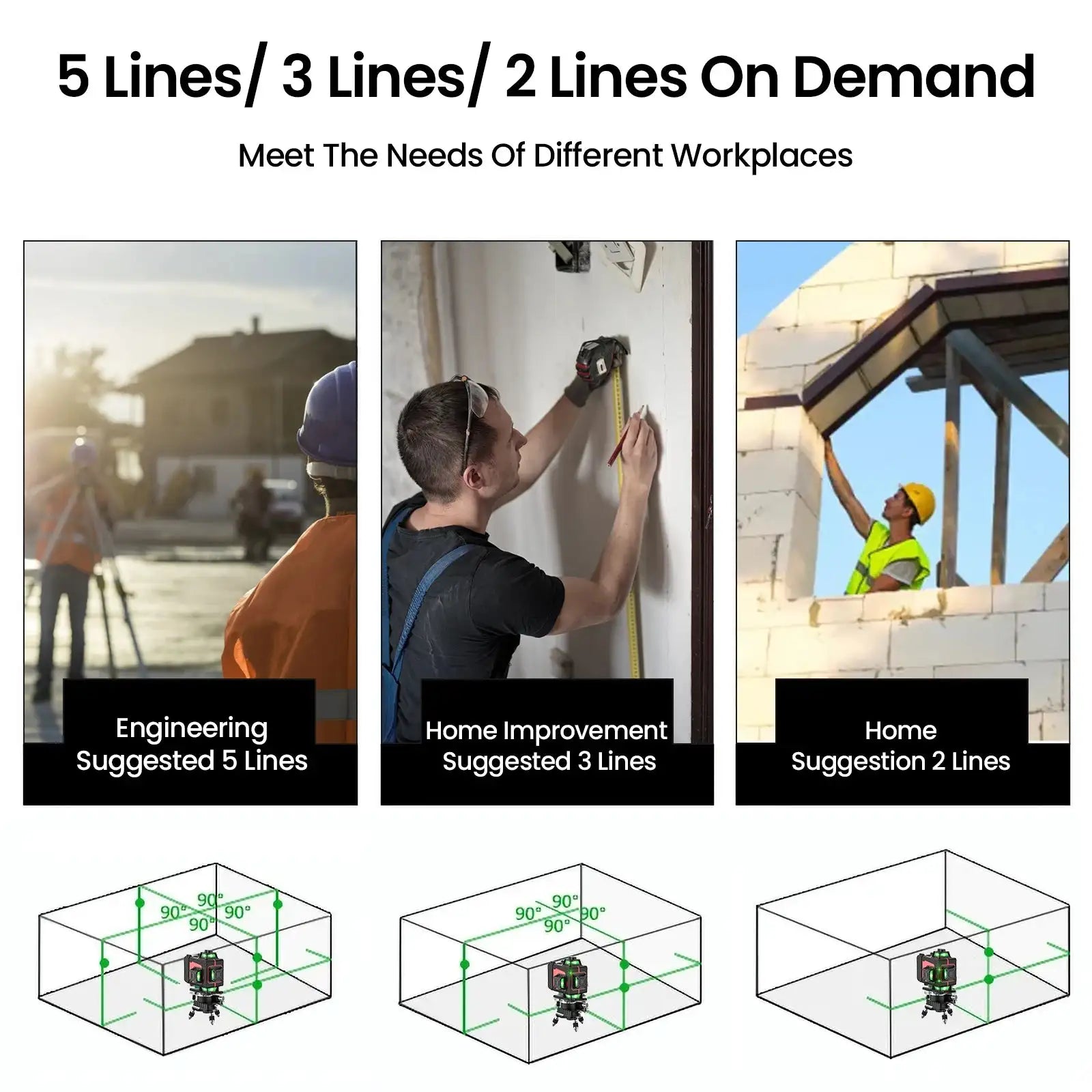 16 Lines 4D Laser Level Green Beam Self Leveling 360 Remote