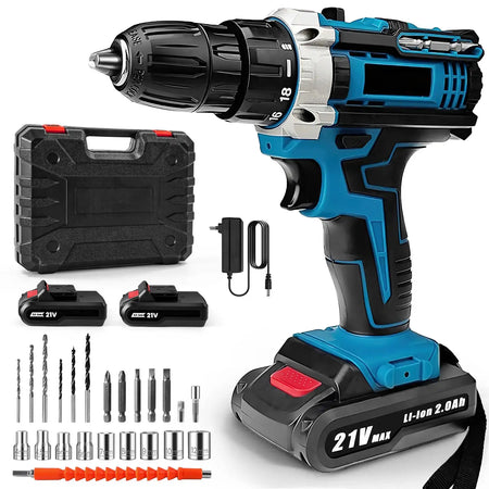 DWiusty Cordless Impact Drill With 2 Batteries High Power Type B / spain