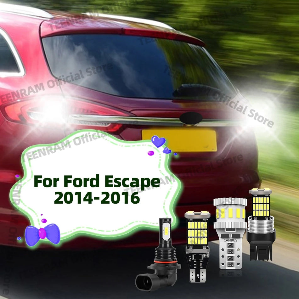 Lâmpadas LED para Ford Escape 6000K Branco, Luzes de Nevoeiro 12V, Plug and Play para 2014-2016