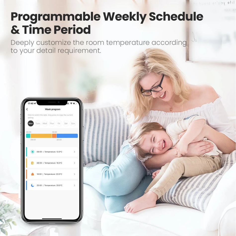 Tuya ZigBee WiFi Actuator de Radiator TRV – Compatibil cu Alexa