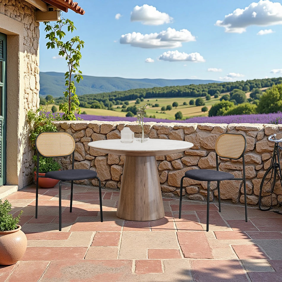 Набор обеденных стульев Urban Luxe 2 с ротанговой спинкой черный