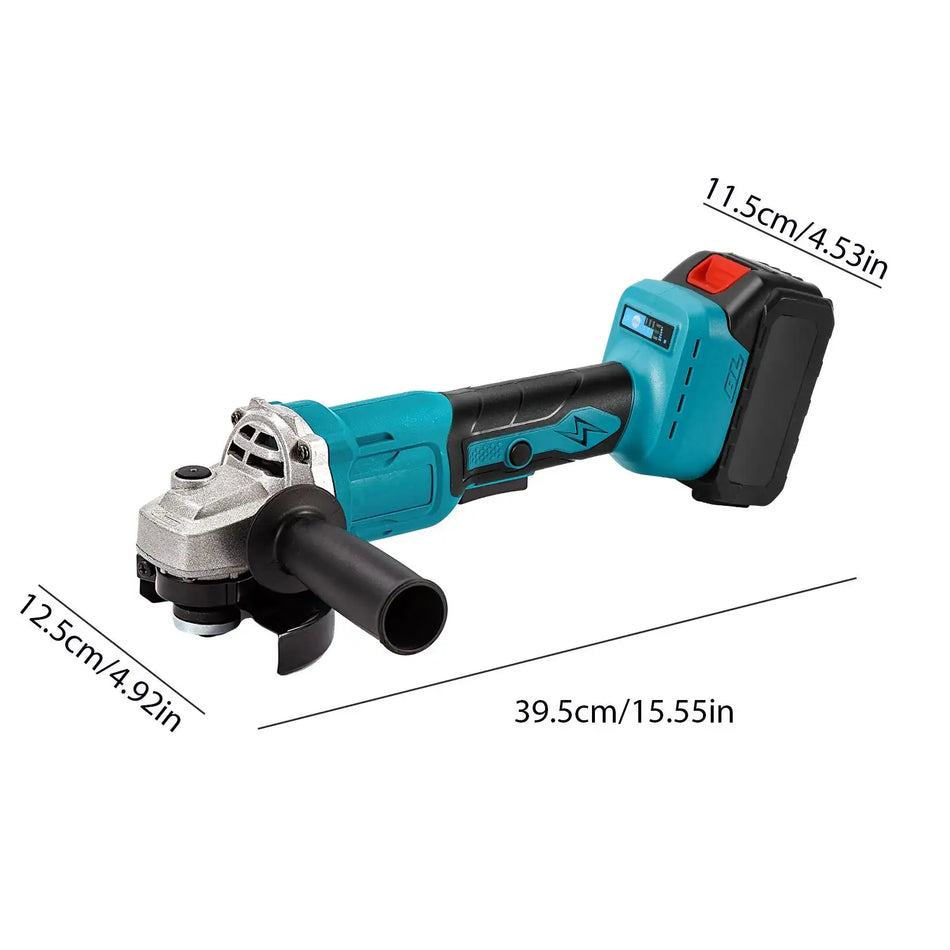 1000W Brushless 125mm Angle Grinder 3 Speeds For Makita 18V
