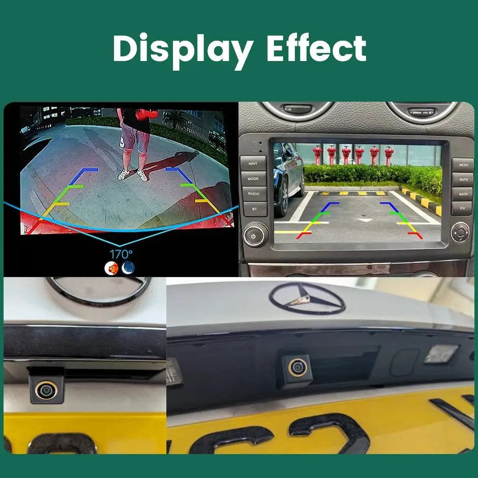 Rear View Camera With 1080P HD And Guide Lines For Mercedes-Benz C-Class W204 by InterCyprus Trading Ltd