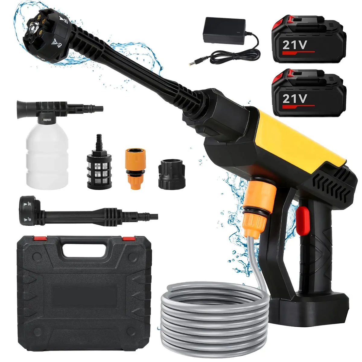500W 70Bar Electric Pressure Washer Battery Included With 2&times;Battery / Poland
