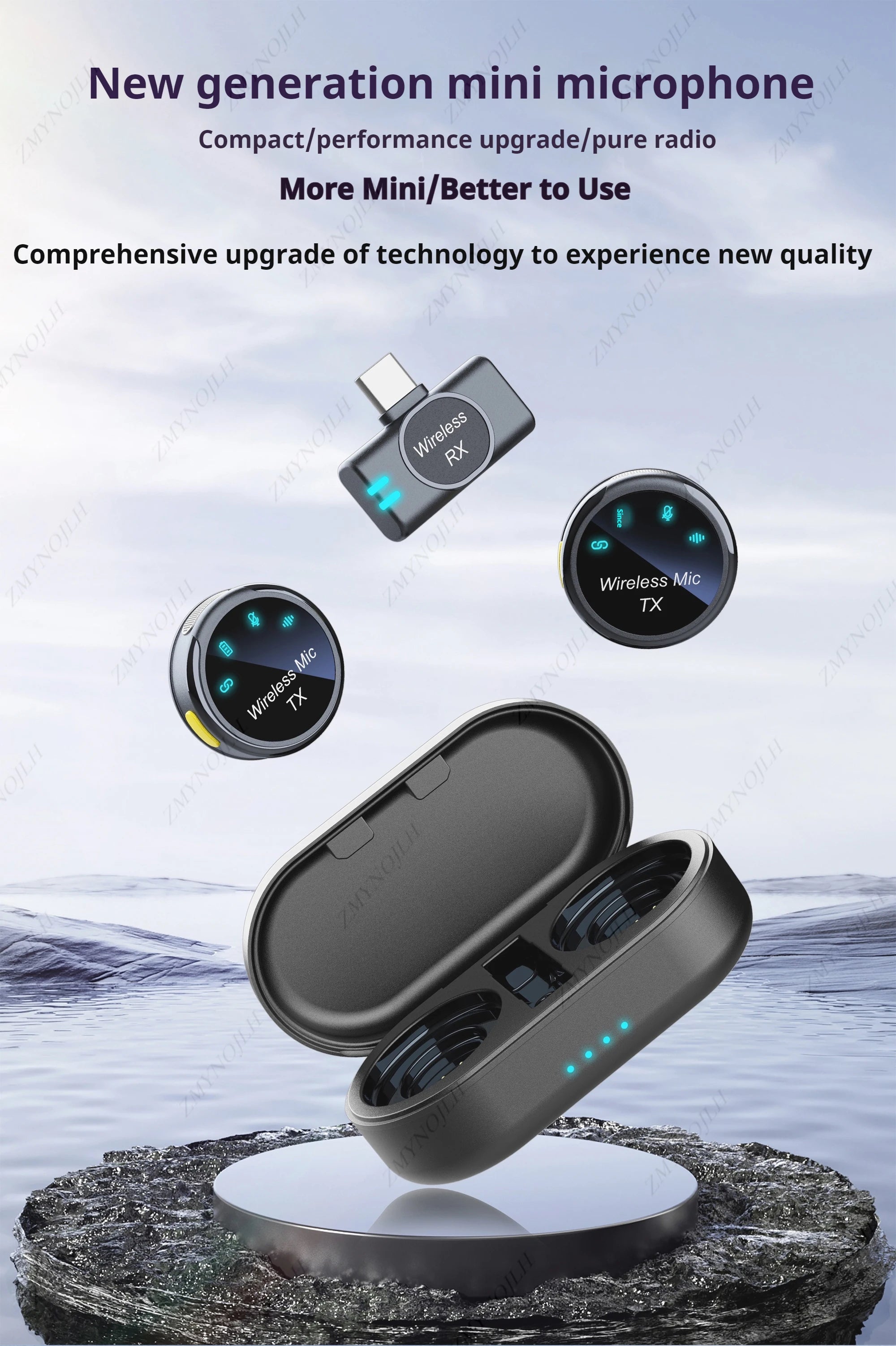 New Magnetic Wireless Lavalier Microphone &ndash; Noise Canceling