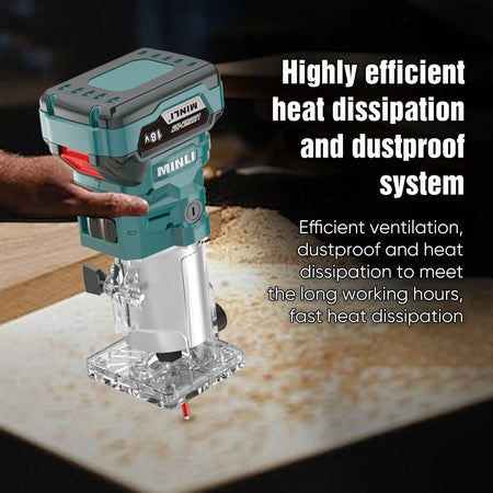 Cordless 800W Wood Router Makita 18V Battery Aluminum Body