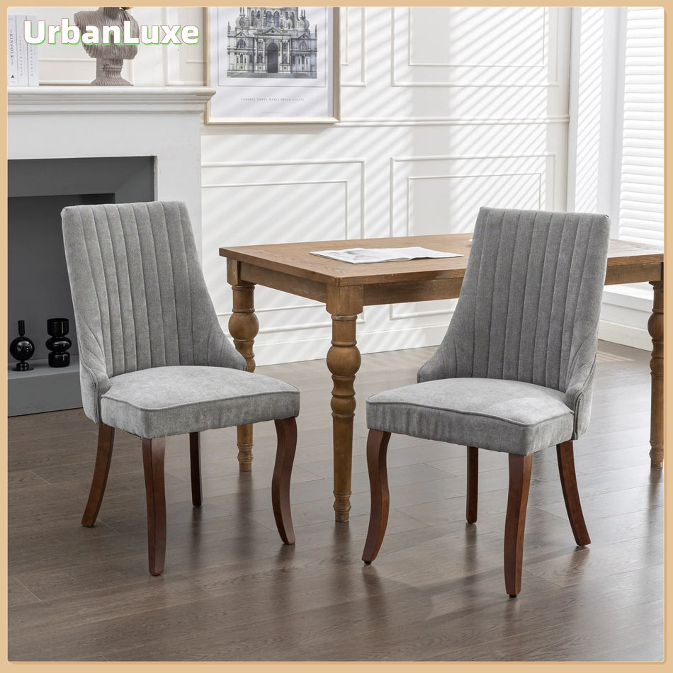 Набор обеденных стульев Urban Luxe 2 из массива дерева светло-серого цвета