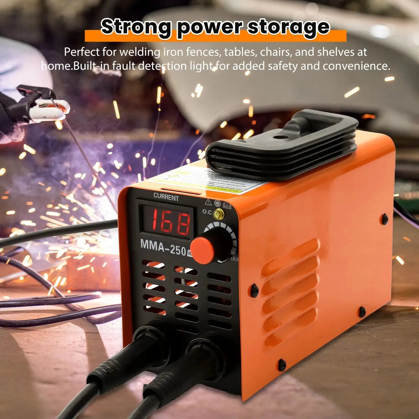 MMA 250 Portable Inverter Arc Welder With Tool Storage Box