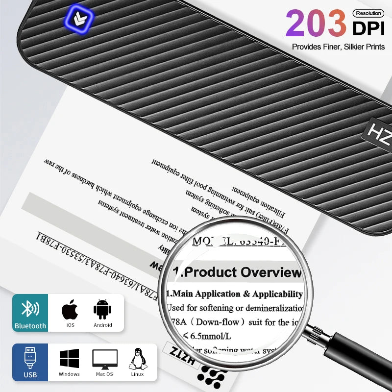 A4 Portable Inkless Printer &ndash; Bluetooth Wireless Printing