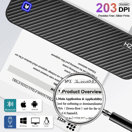 A4 Portable Inkless Printer &ndash; Bluetooth Wireless Printing