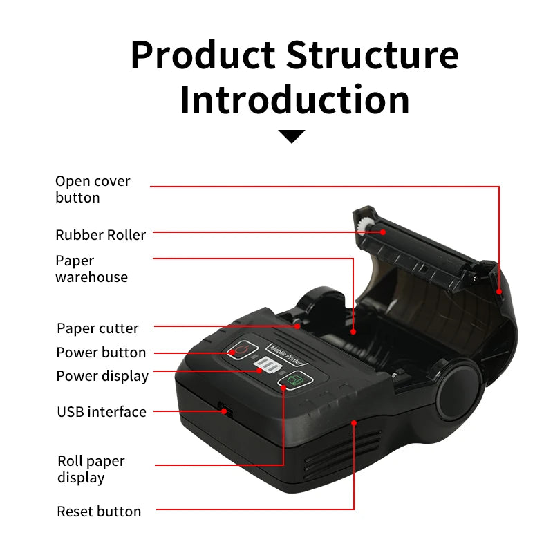HZTZ Mini Label Printer Handheld Thermal &ndash; Bluetooth Enabled