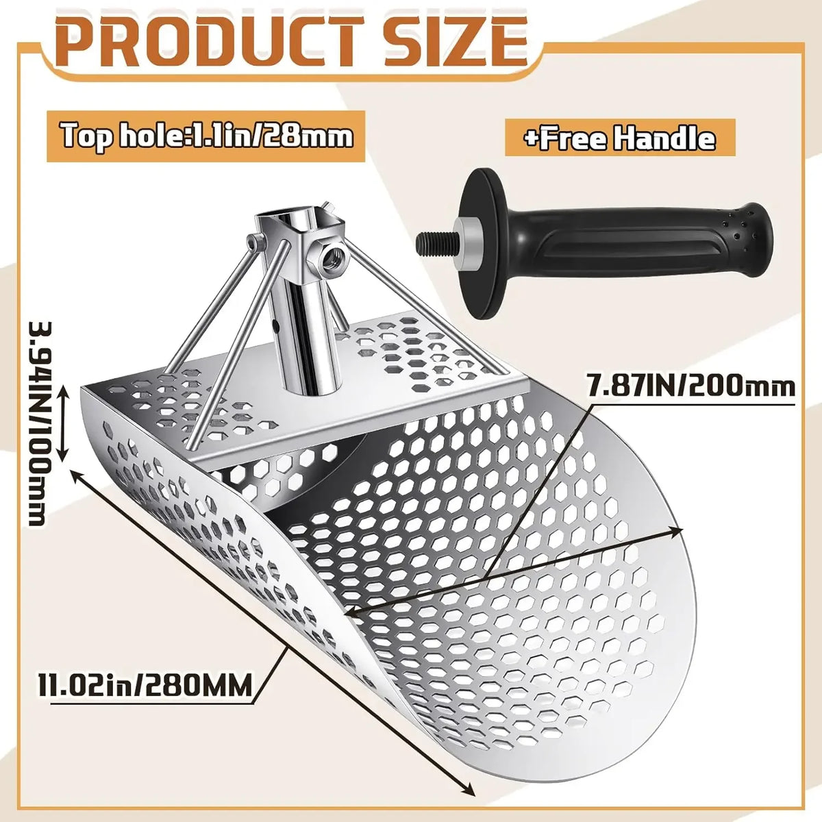 Beach Sand Scoop Shovel &ndash; Stainless Steel Construction