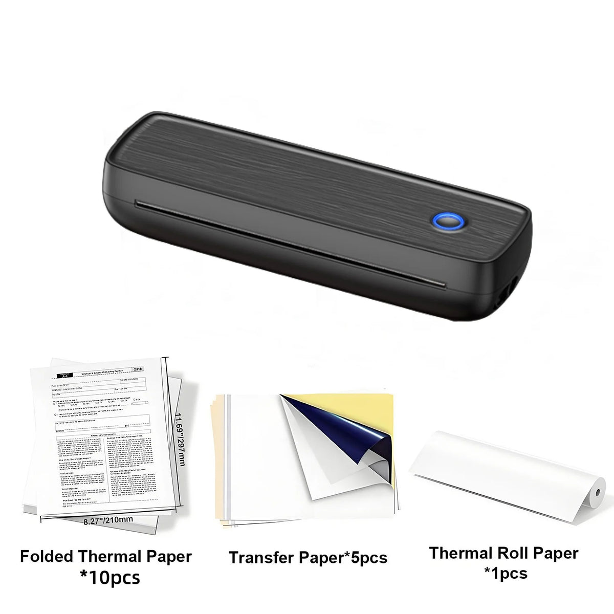 Portable Printer Wireless for Travel &ndash; Inkless Printing A80Print 15paper