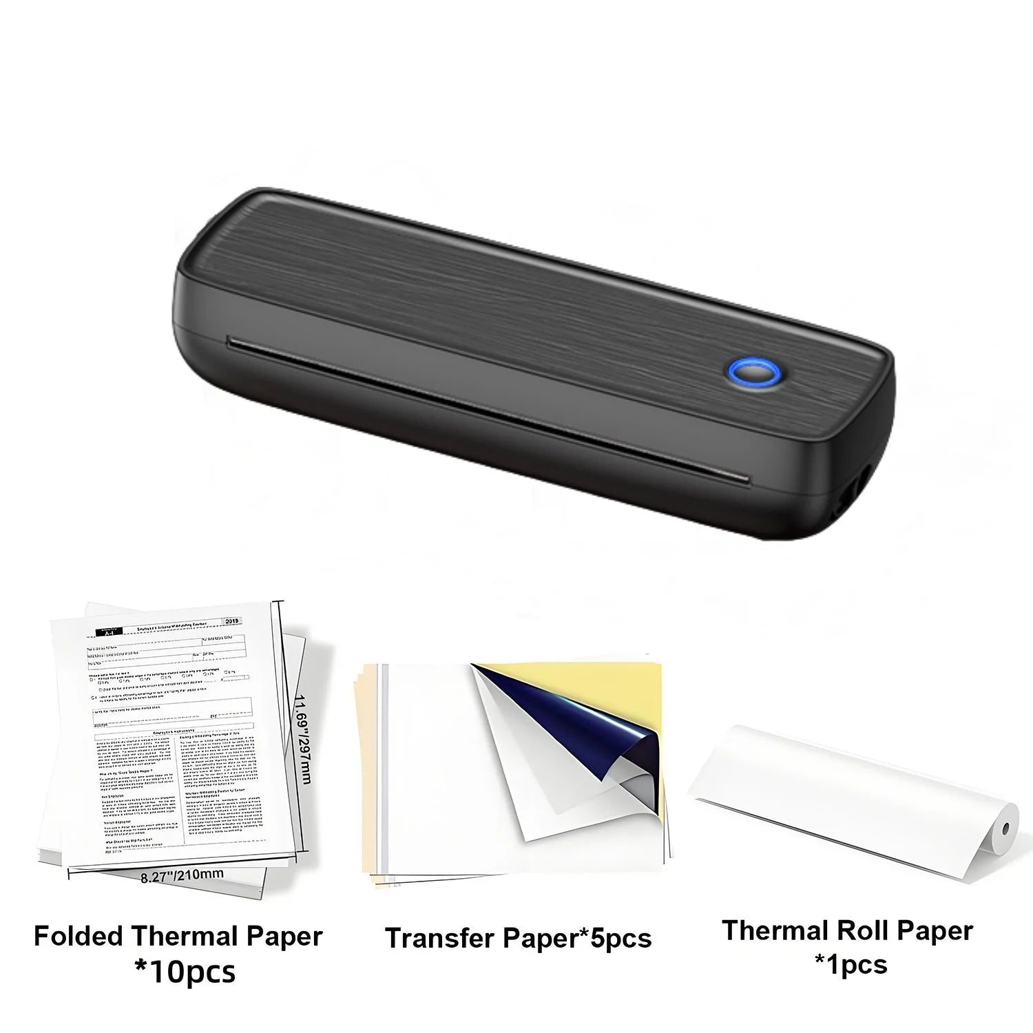 Portable Printer Wireless for Travel &ndash; Inkless Printing A80Print 15paper