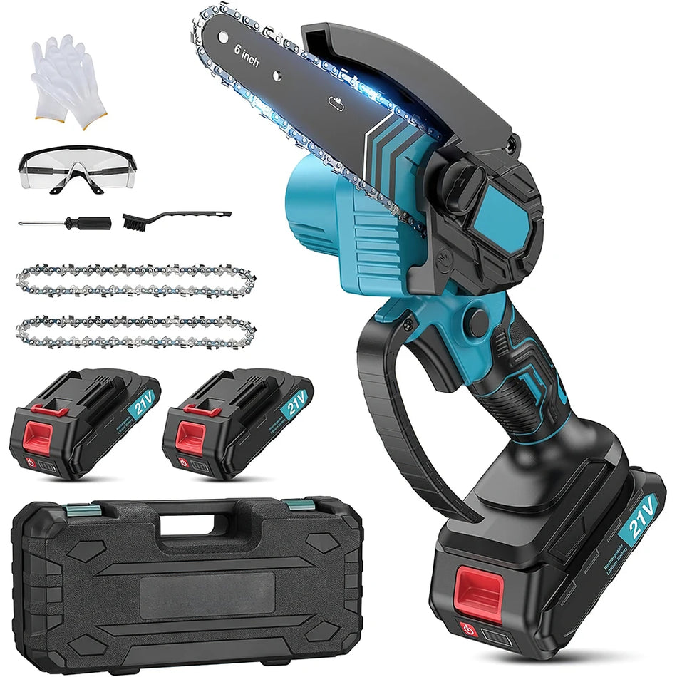 Serra de Cadeia Mini Sem Fios de 6 Polegadas para Bateria Makita 18V de Poda