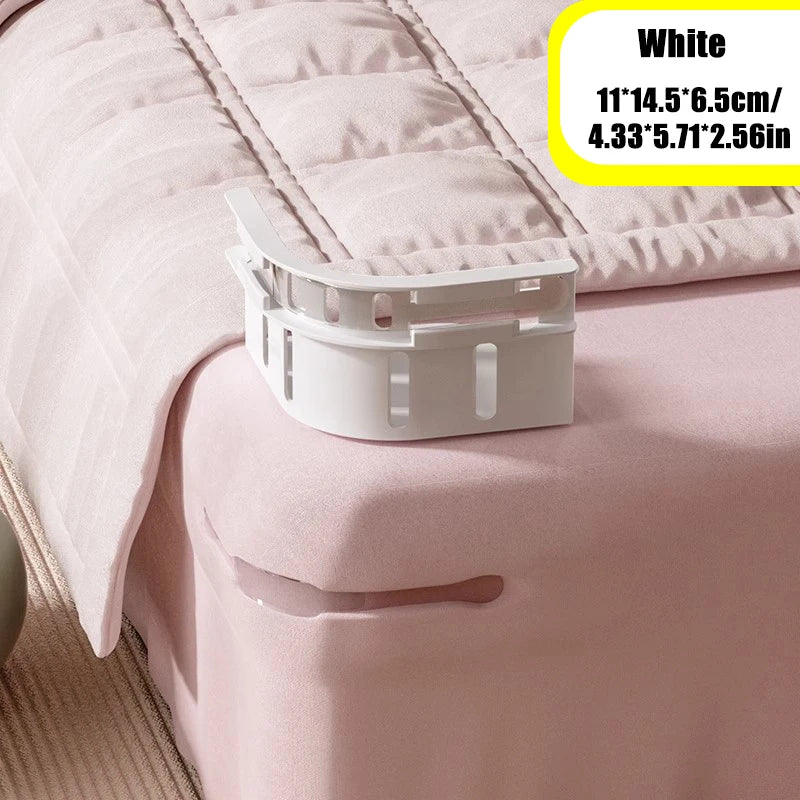 Neat Sheets 4PCS Invisible Bed Sheet Holder Clips - No Slip, Needle-Free, Secure Bedding Fasteners White 4pcs