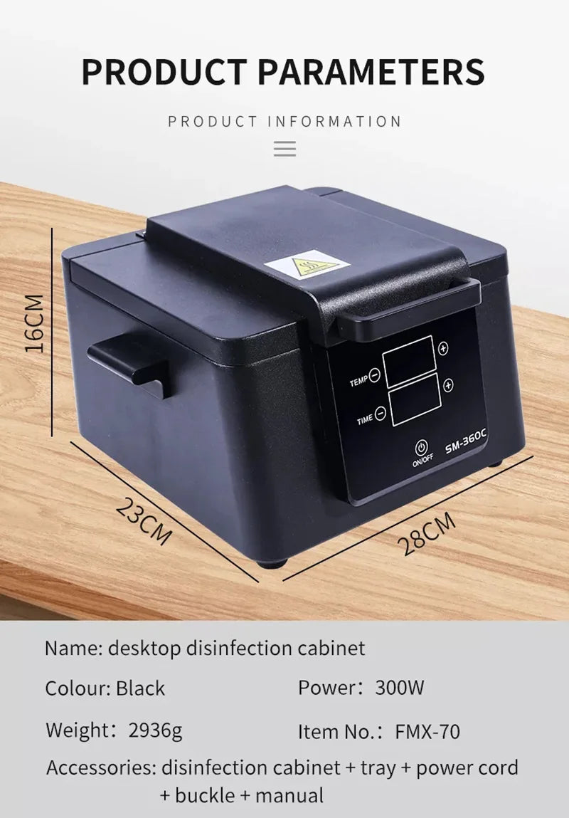 Nástroje na nechty na vysokú teplotu, sterilizátor, 2,6L kabinet na uteráky pre spa