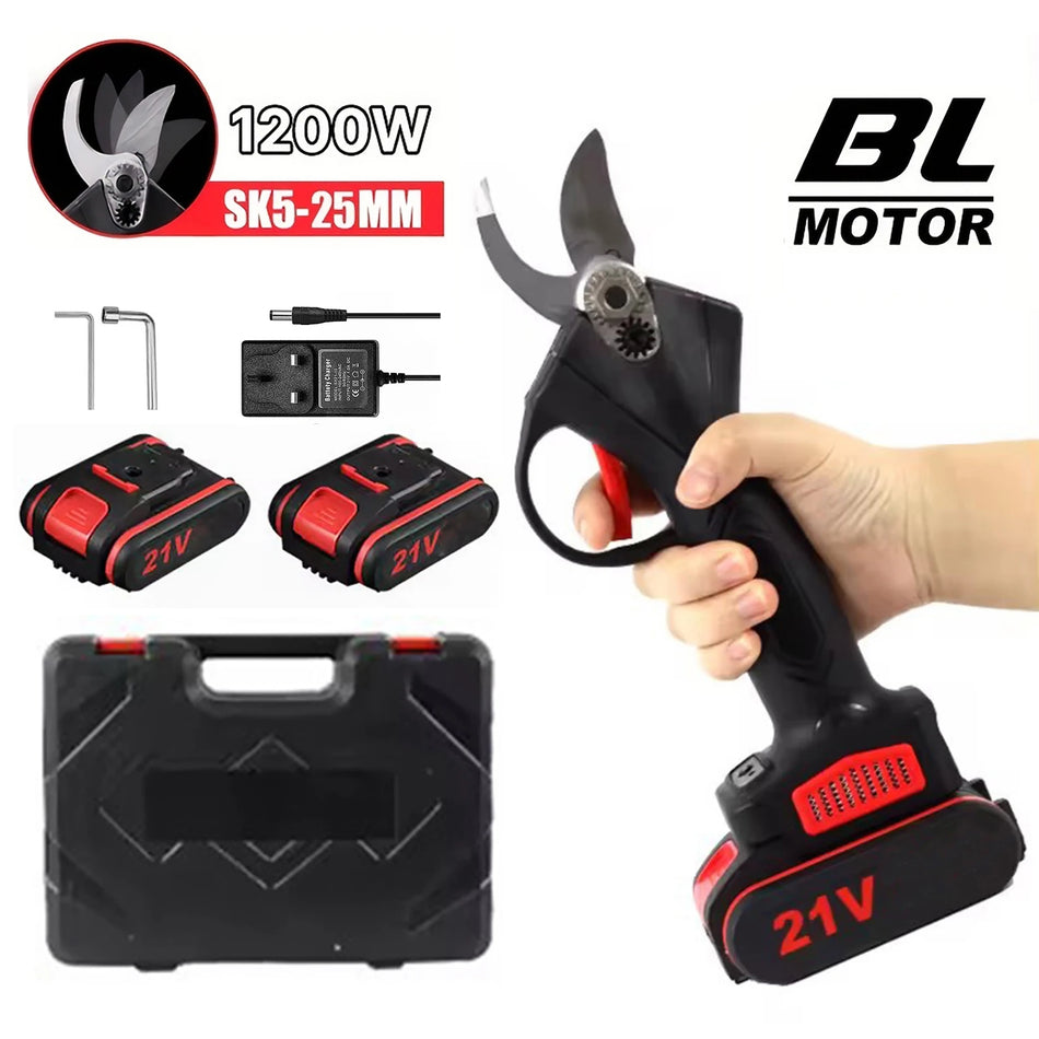 Podadora de Bonsái Inalámbrica sin Escobillas de 1200W 0-25mm Batería de 21V