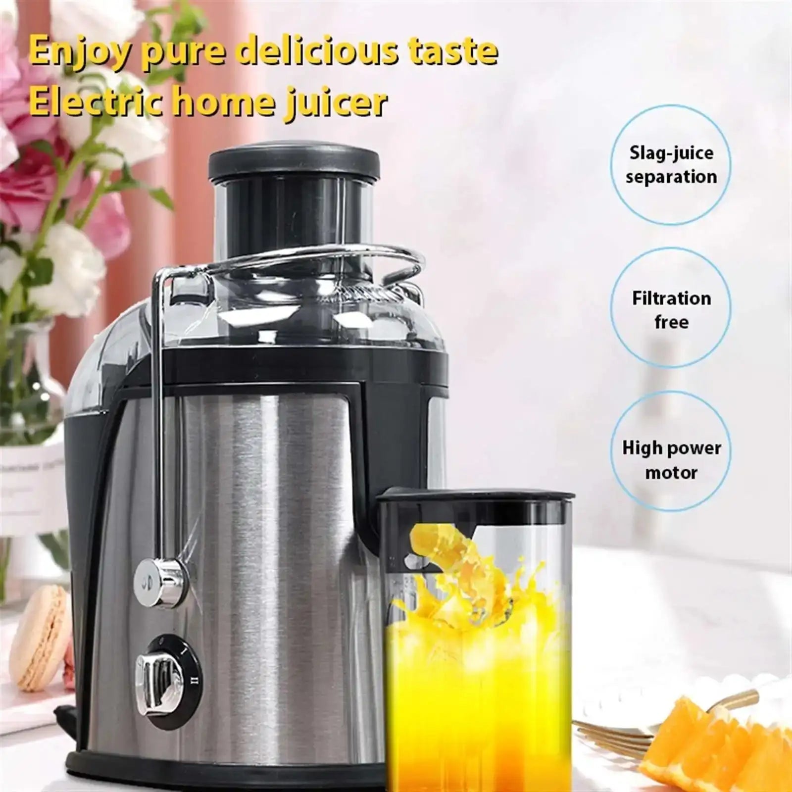 Betuyoo 400W Juicer Machine &ndash; Big Mouth For Whole Fruits