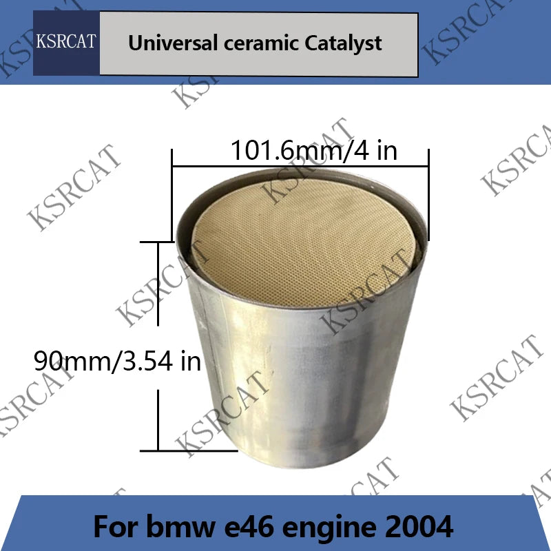 Convertisseur catalytique en céramique à haut débit pour BMW E46 Euro 5 101.6x90mm