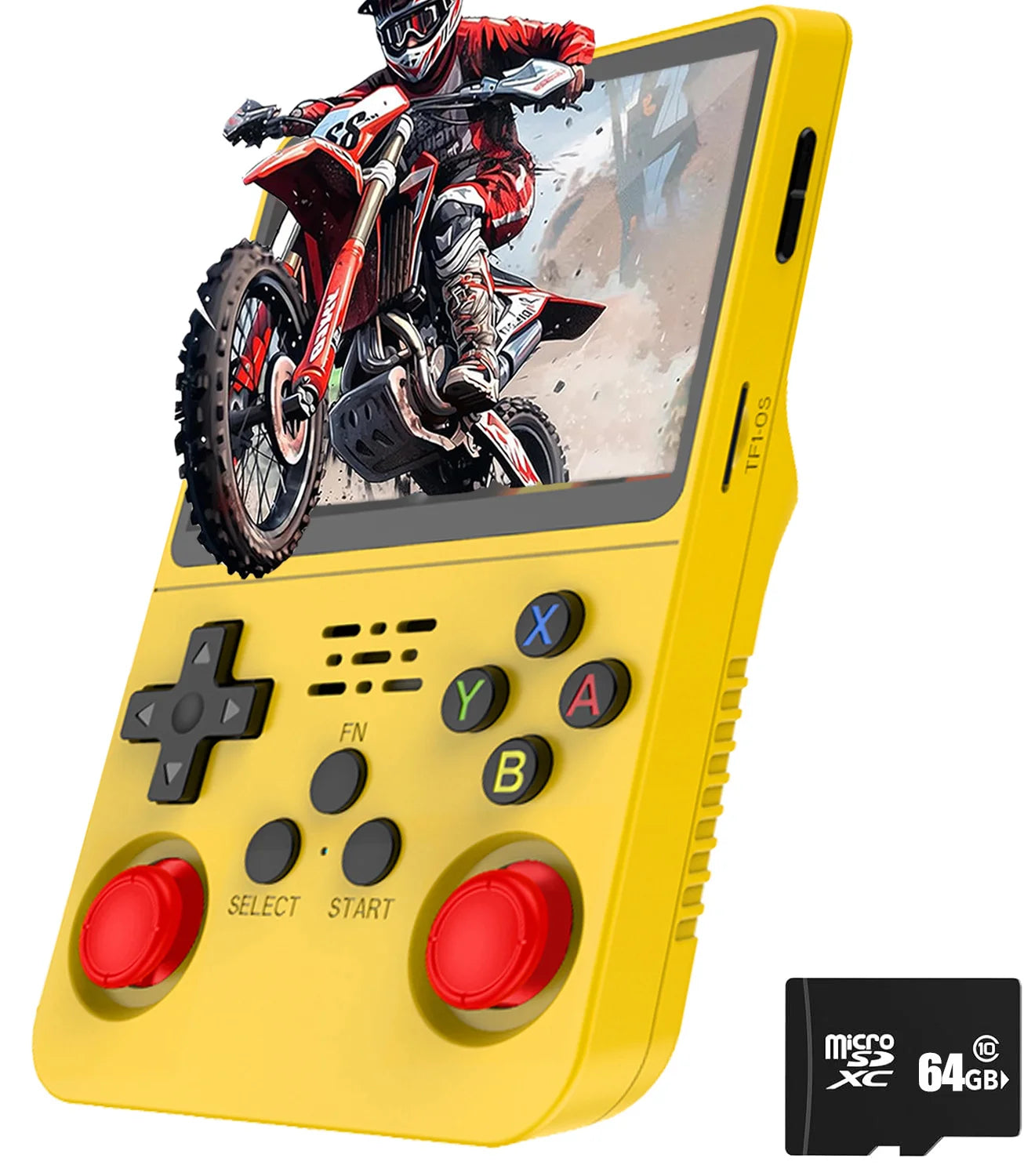 R36S Classic Retro Handheld Gaming Console with ARKOS - 15,000+ Games Yellow 64G / CHINA