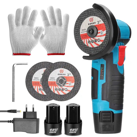 12V Mini Cordless Angle Grinder 19500rpm Li Battery Tool With 2XBattery / Poland
