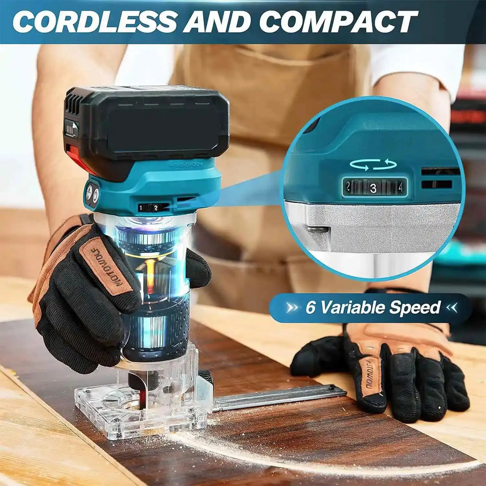 6 Speeds Brushless Cordless Wood Router For Makita 18V