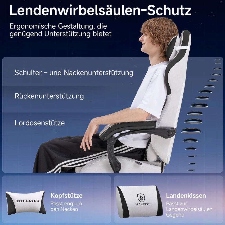 GTPLAYER Ergonomic Gaming Chair With Lumbar Support