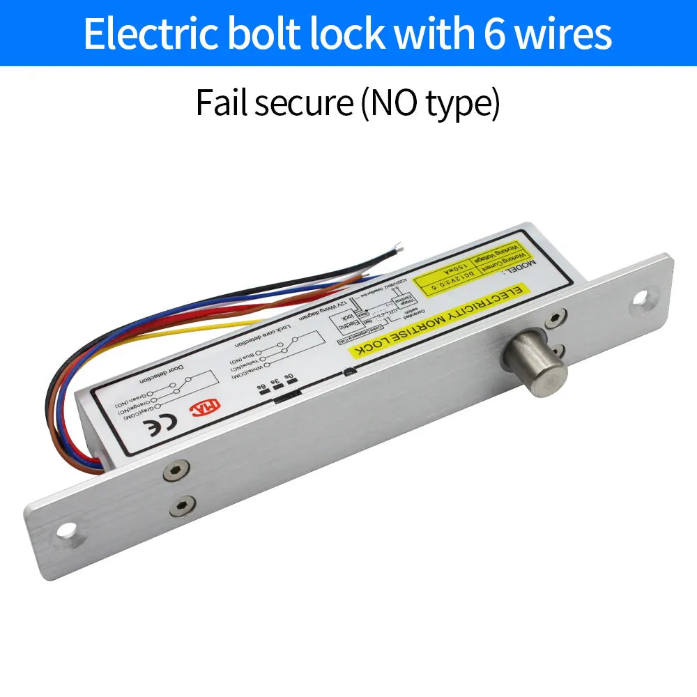 DC12V NC NO Drop Bolt Lock - Magnetic Solenoid Mortise Latch B7L-NO Fail Secure