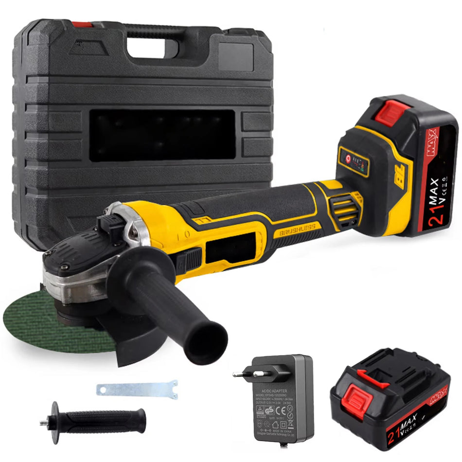 125mm Bešepetė Akumuliatorinė Kampinė Šlifuoklė 3 Greičiai Makita 18V