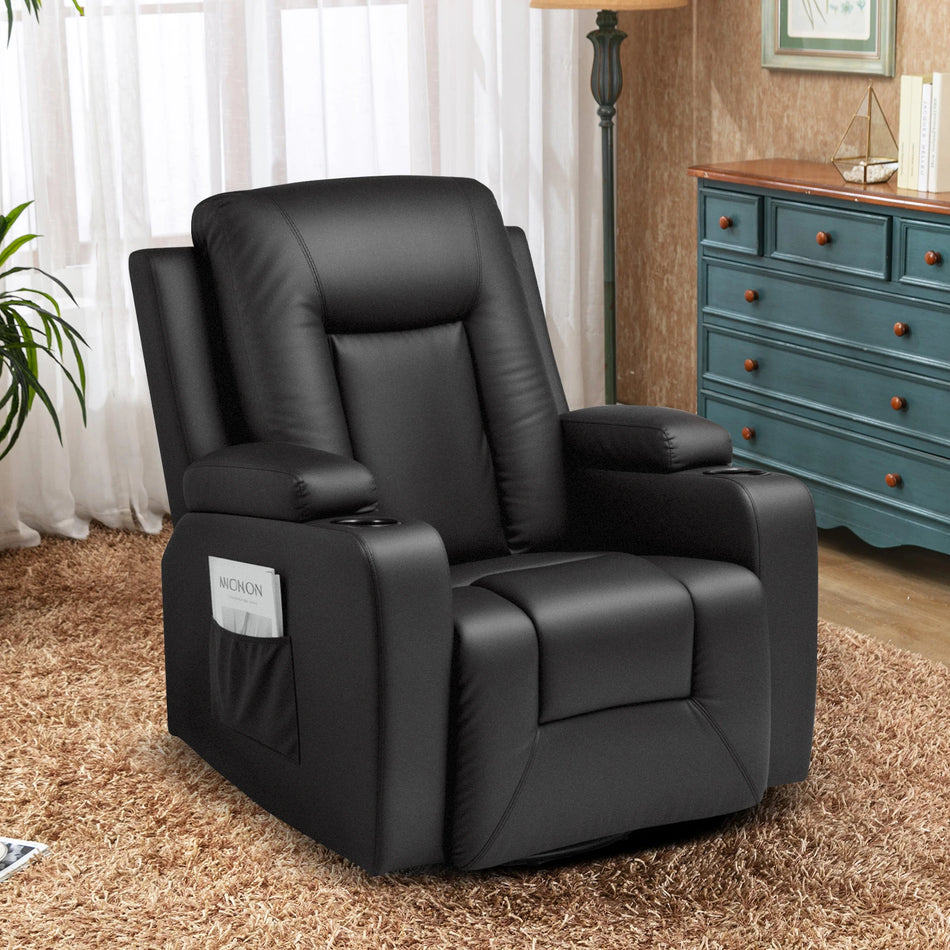 Fotel telewizyjny COMHOMA Relaks z funkcją recliner i uchwytami na kubki