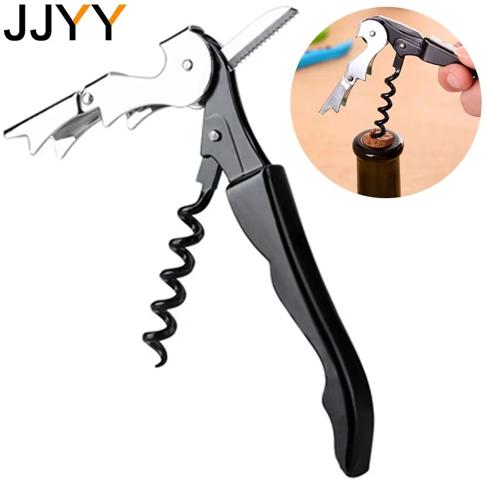 Creative Stainless Steel Wine and Beer Bottle Opener with ABS Handle