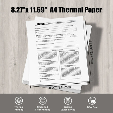 HZTZ A4 Thermal Printing Paper 200 Sheets &ndash; Fast Drying