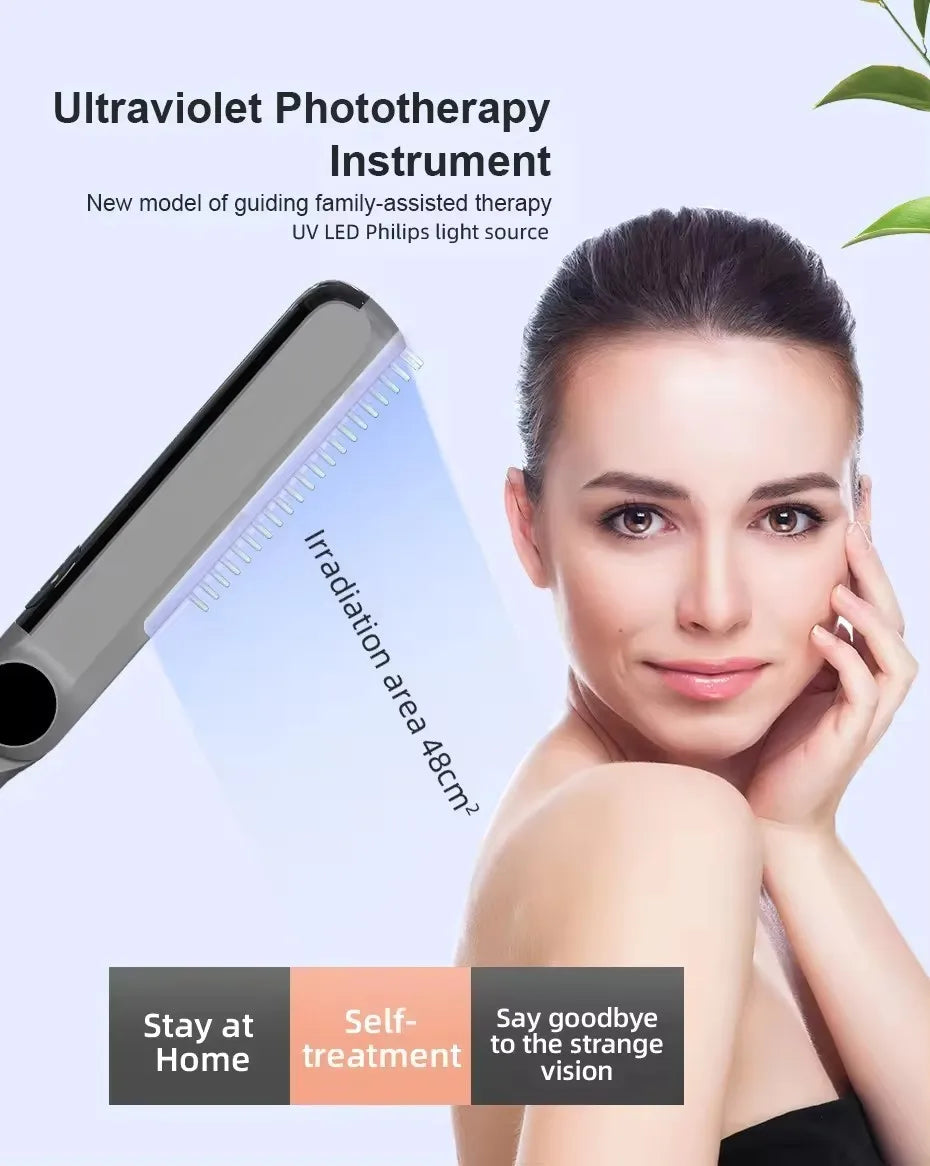 Συσκευή Φωτοθεραπείας UV ZIREE 311nm για Θεραπεία με Φως για Λεύκη και Ψωρίαση Φορητή Θεραπεία UVB για Οικιακή Χρήση