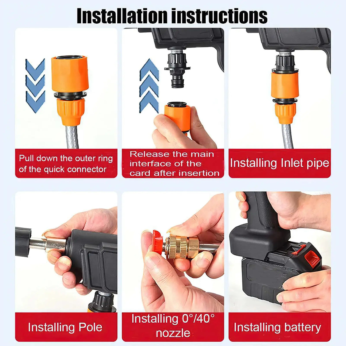 Cordless 200W 30BAR High Pressure Washer Makita 18V
