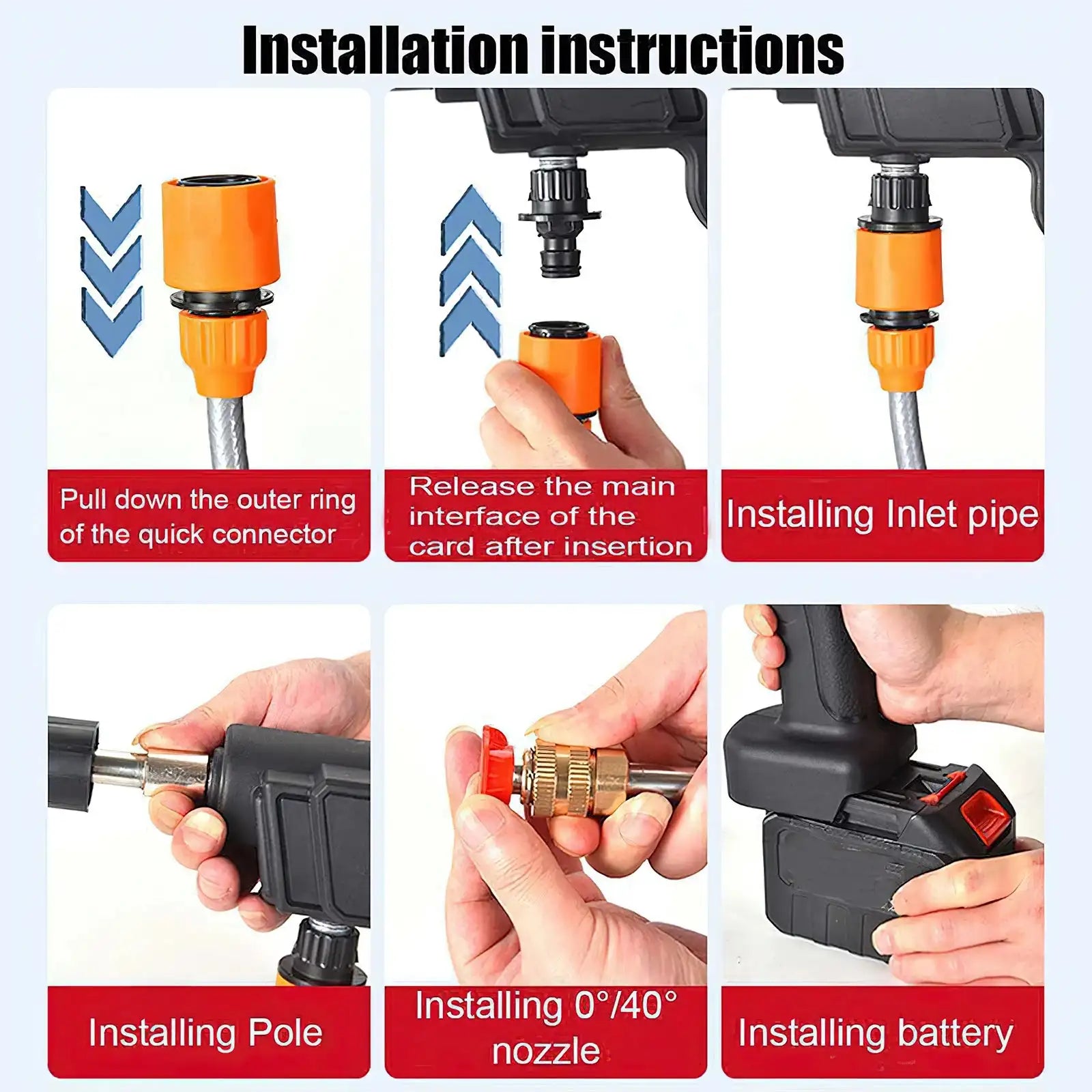 Cordless 200W 30BAR High Pressure Washer Makita 18V