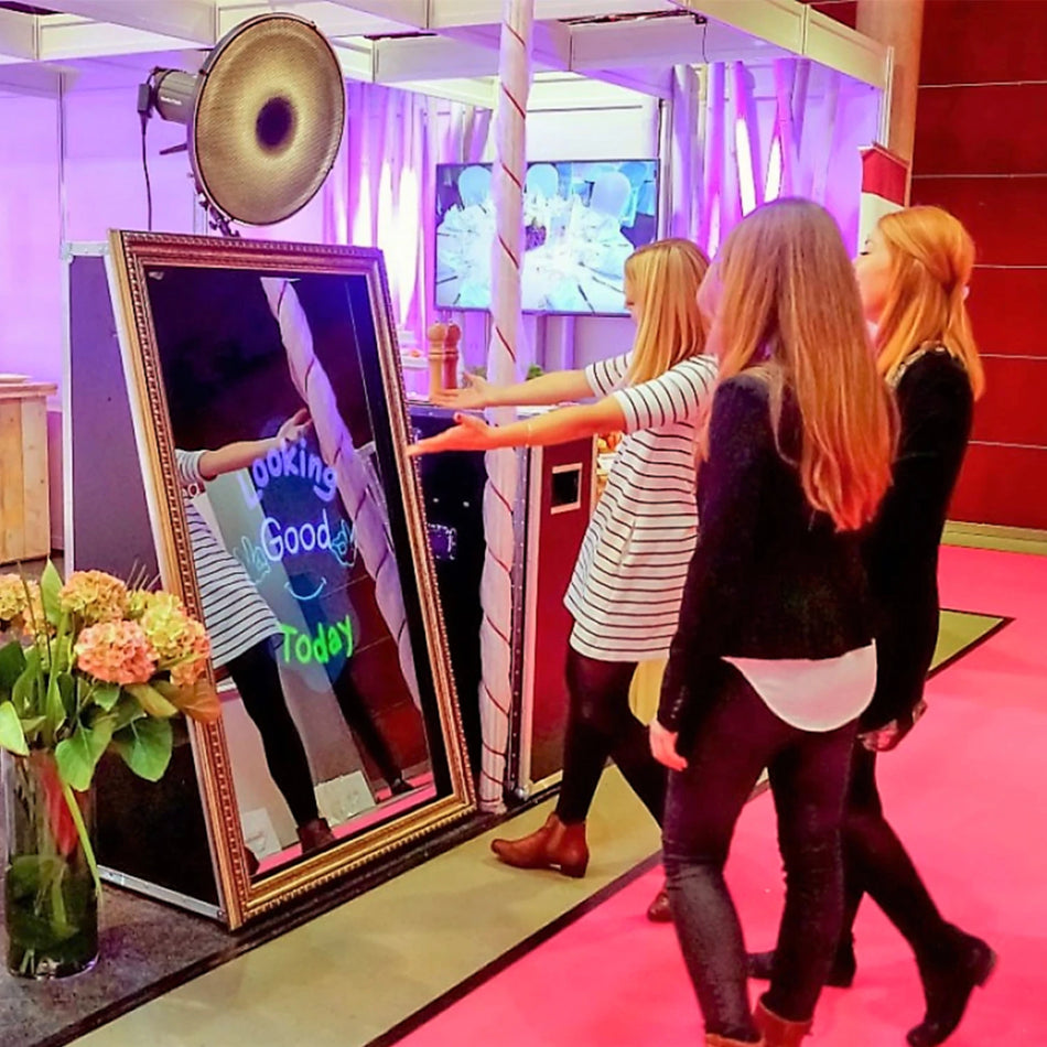 Burvju spogulis foto kabīne 65 collu čaula 55 collu skārienekrāns