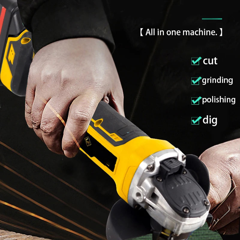 125mm Bešepetė Akumuliatorinė Kampinė Šlifuoklė 3 Greičiai Makita 18V