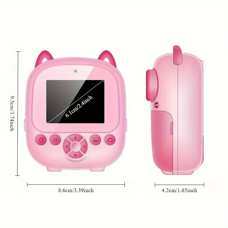 Instant Print Camera With Video Recording - 2.8in Screen