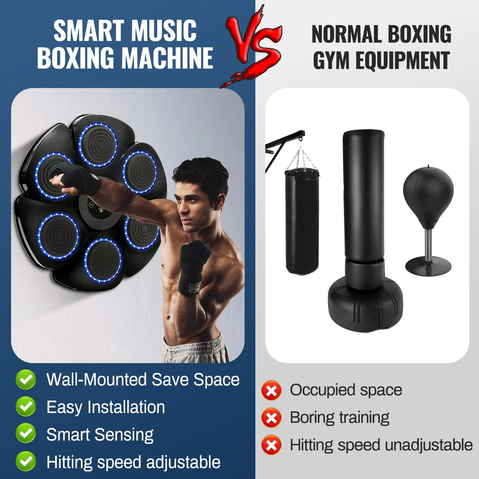 Smart Bluetooth Boxing Machine With Lights For Home Fitness
