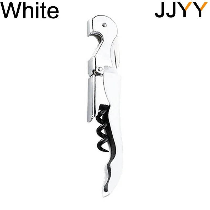 Creative Stainless Steel Wine and Beer Bottle Opener with ABS Handle WHITE
