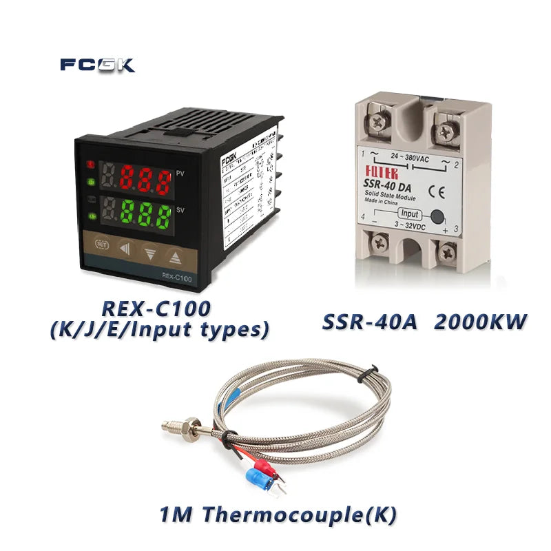 REX-C100 PID Temperature Controller &ndash; Accurate 400 Degree Control B Set 2 SSR Output / 100-240V / CHINA