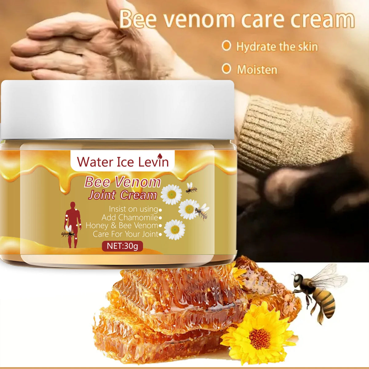 Natural Bee Venom Cream &ndash; Soothing Moisturizing Formula