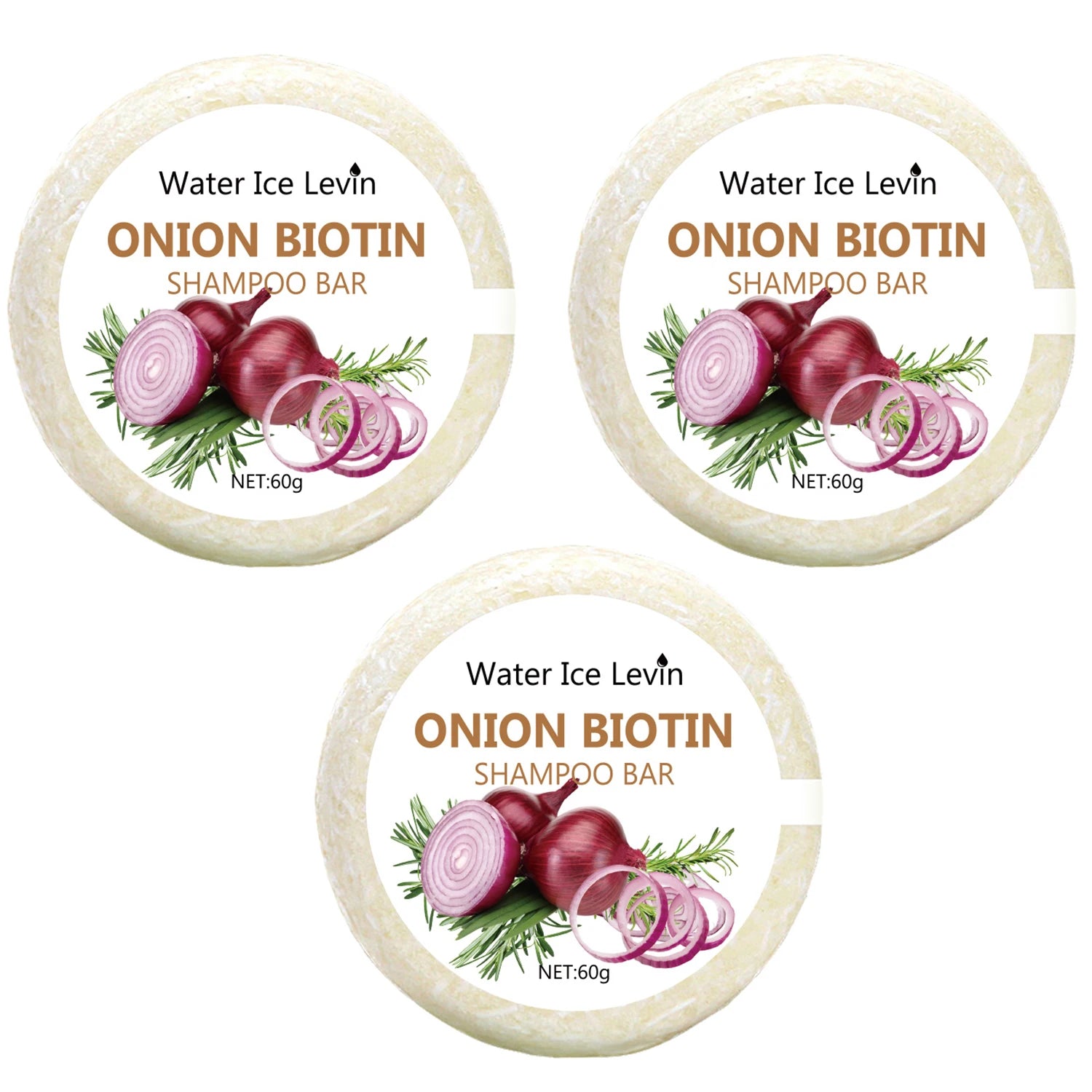 Onion and Biotin Shampoo Soap &ndash; Moisturizing and Smoothing Formula C(60g)3Pcs