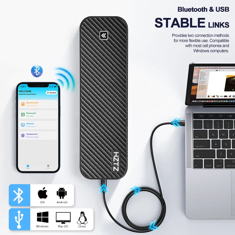 A4 Portable Inkless Printer &ndash; Bluetooth Wireless Printing