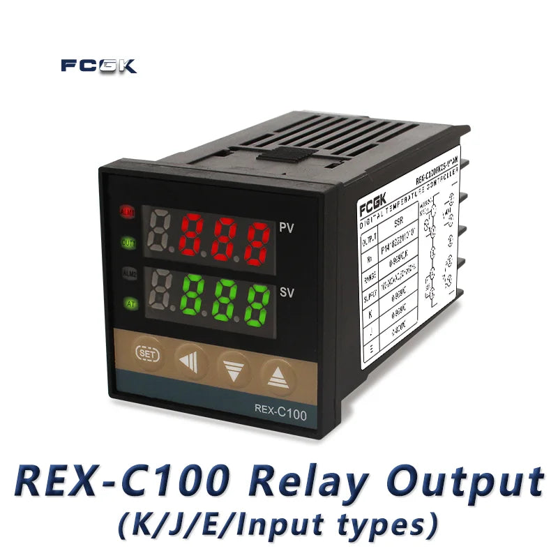 REX-C100 PID Temperature Controller &ndash; Accurate 400 Degree Control C100 Relay Output / 100-240V / CHINA