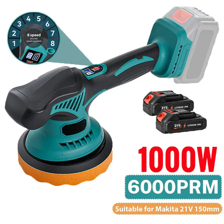 Cordless Car Polisher 1000W 8 Speed Makita 18V Battery With 2XBattery / france
