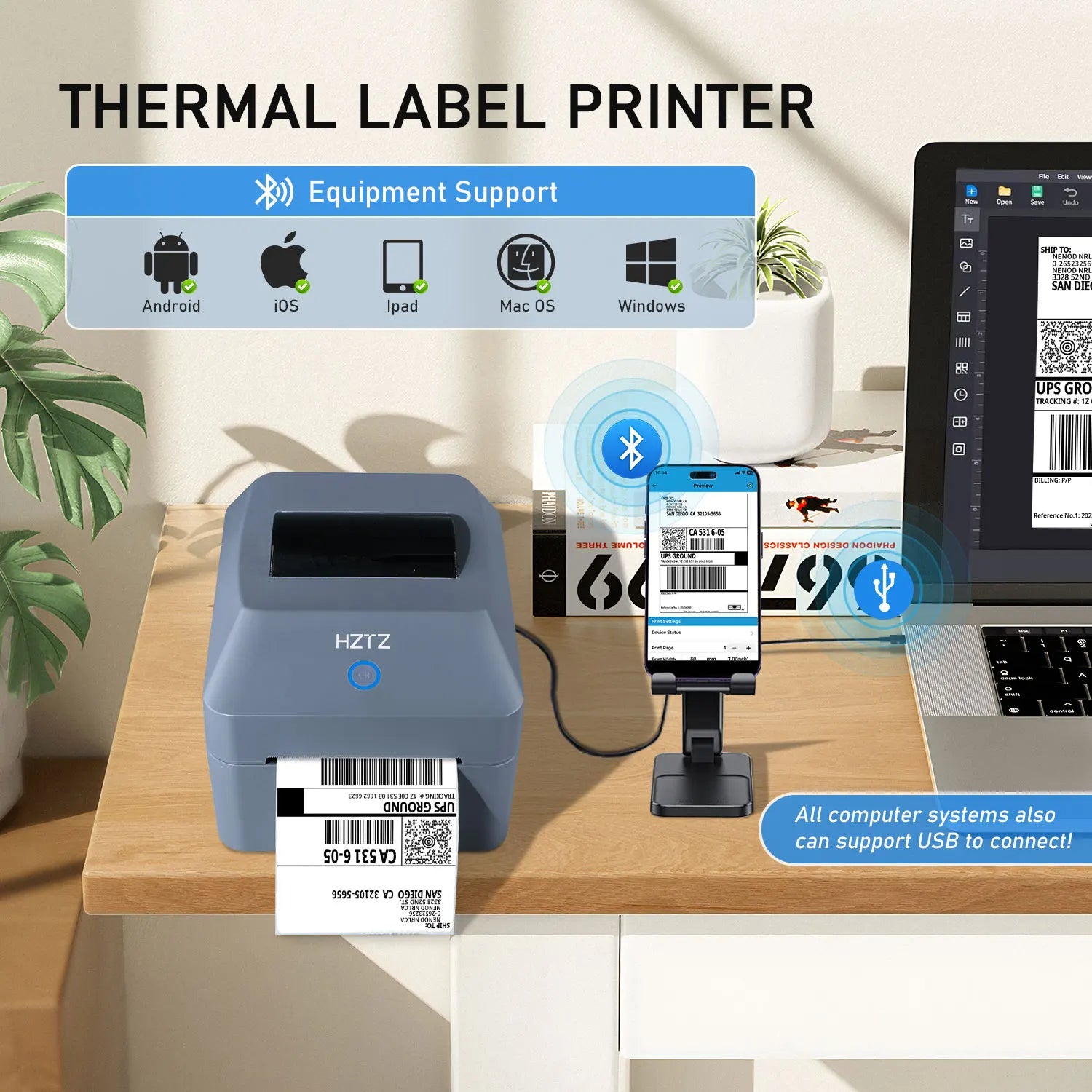 T40 4inch Shipping Label Printer &ndash; High Speed 40ppm