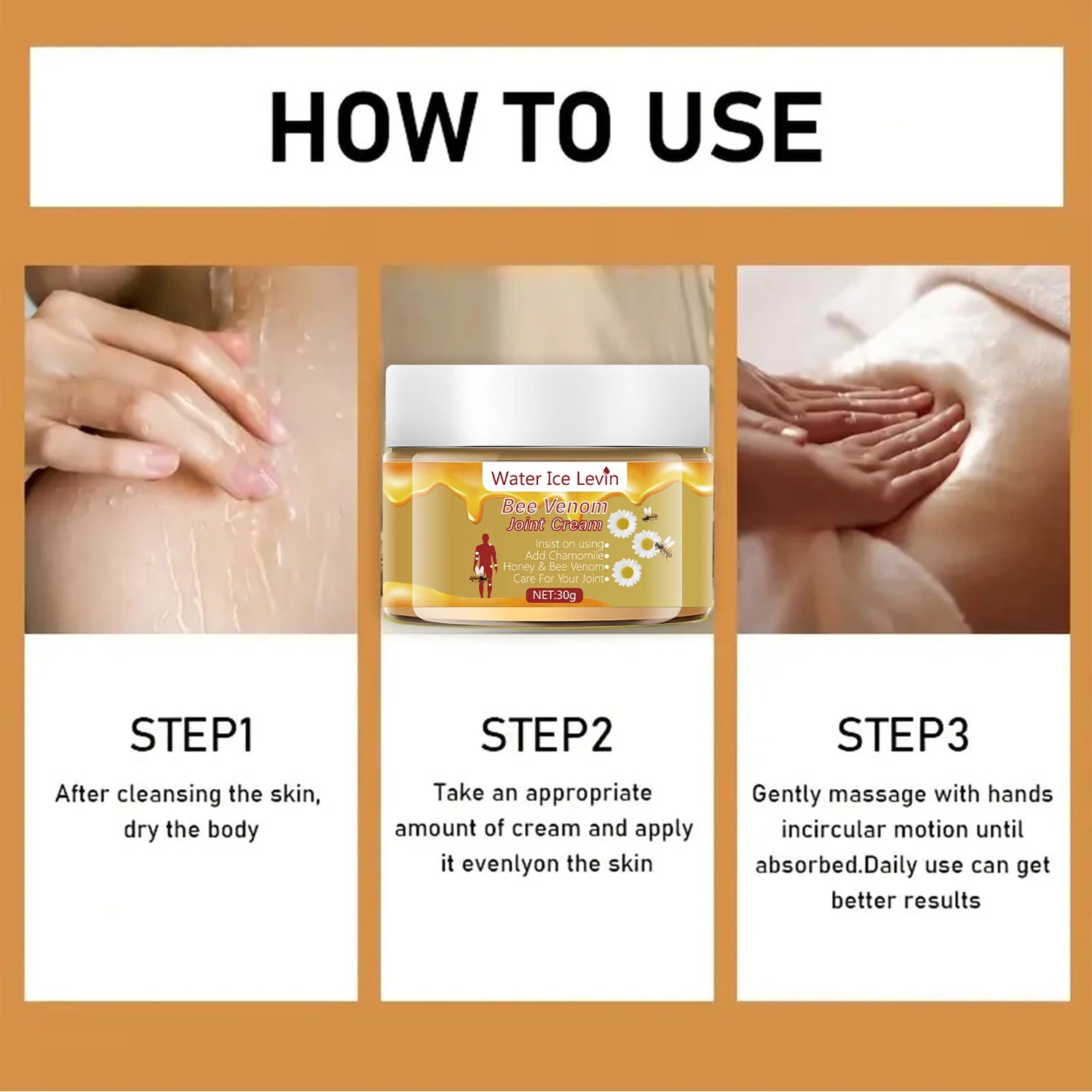 Natural Bee Venom Cream &ndash; Soothing Moisturizing Formula