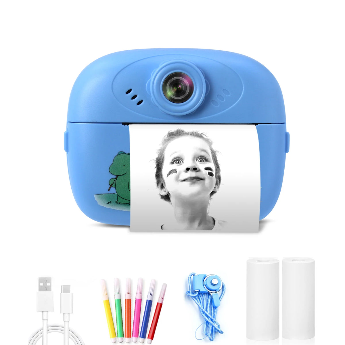 57mm Children's Mini Thermal Print Camera &ndash; Instant Prints 2 roll paper set